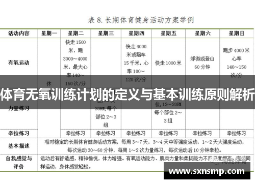 体育无氧训练计划的定义与基本训练原则解析